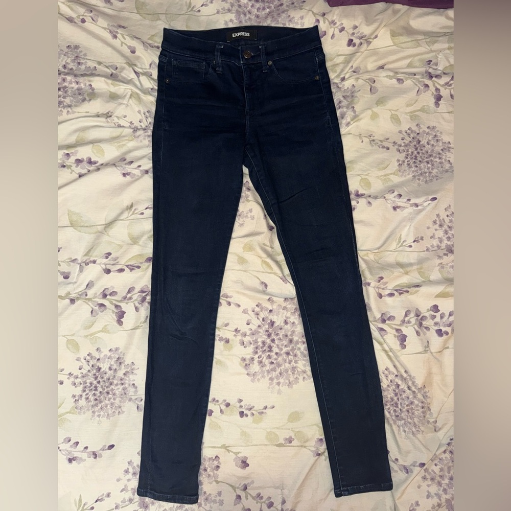 Express Navy Ankle Legging/Jegging size 4 long